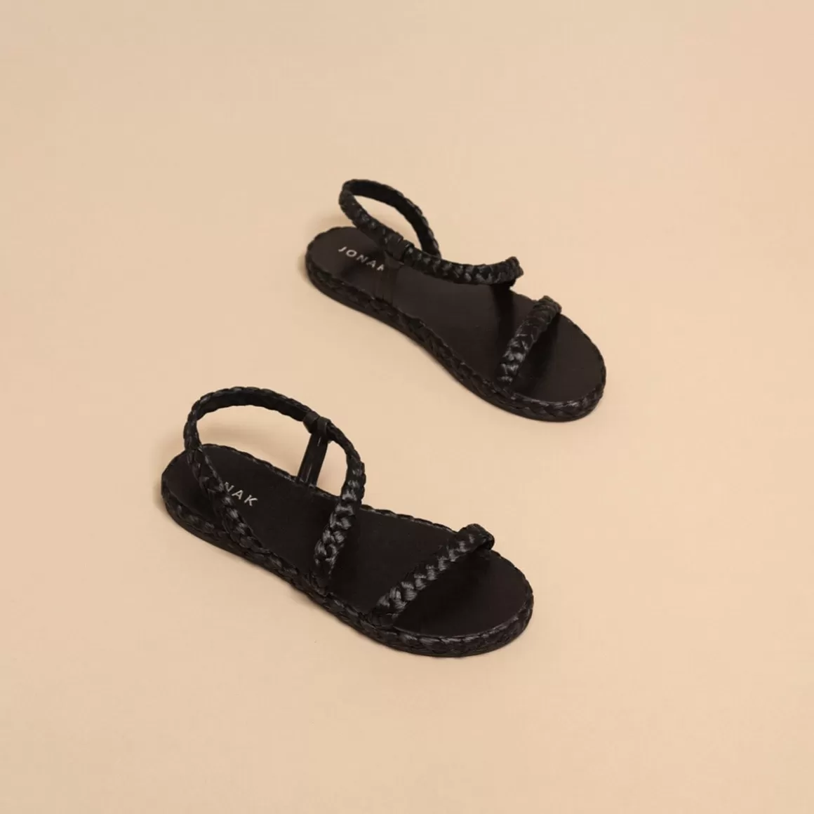 Asymmetrical strappy sandals<Jonak Shop