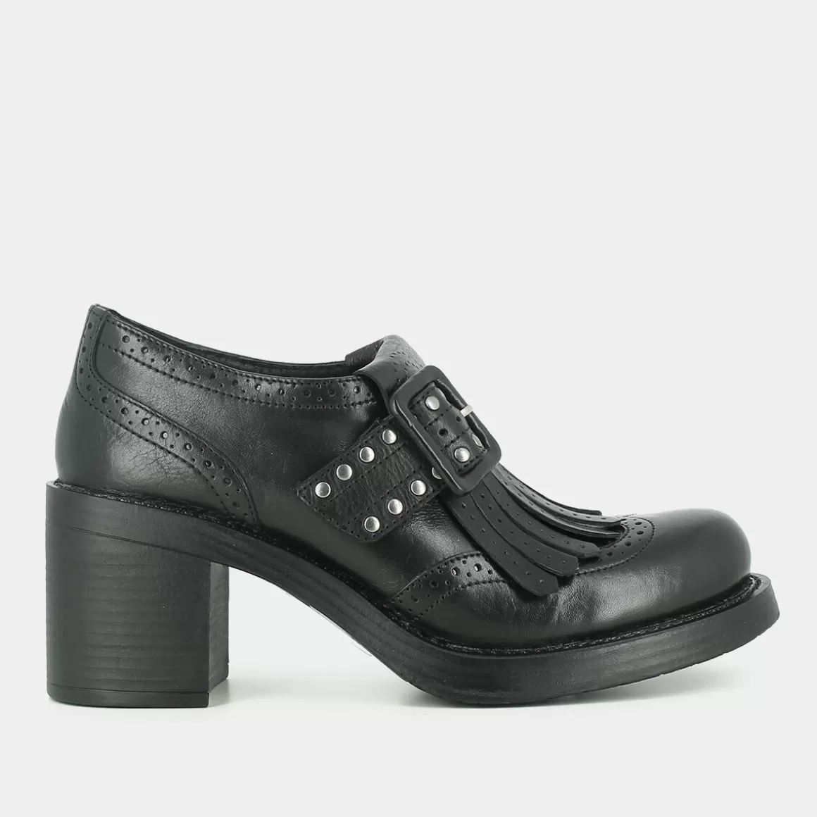 Black leather moccasins<Jonak Sale