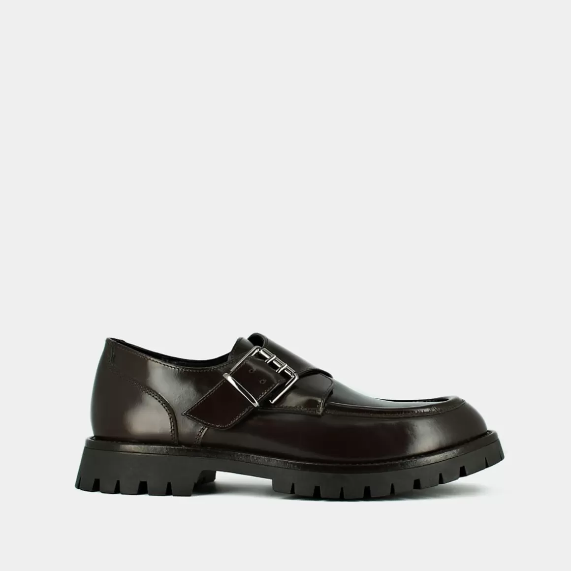 Derbies with flat heels, buckles and visible stitching<Jonak Best