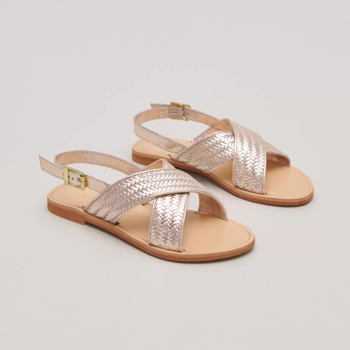 Flat sandals with broad straps<Jonak Store