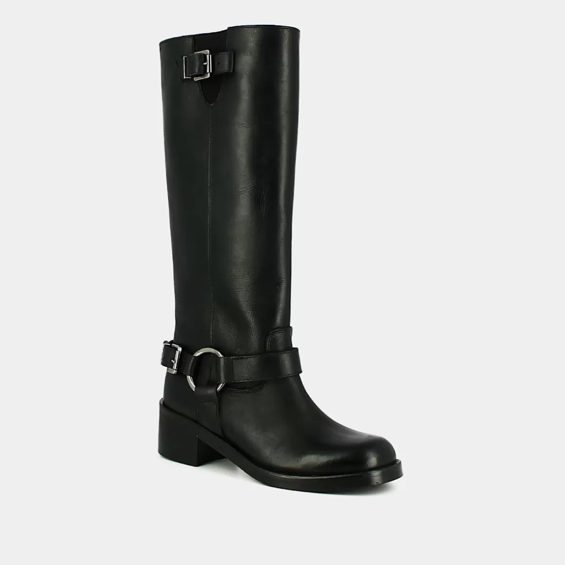 High boots with round toes and buckles<Jonak Flash Sale