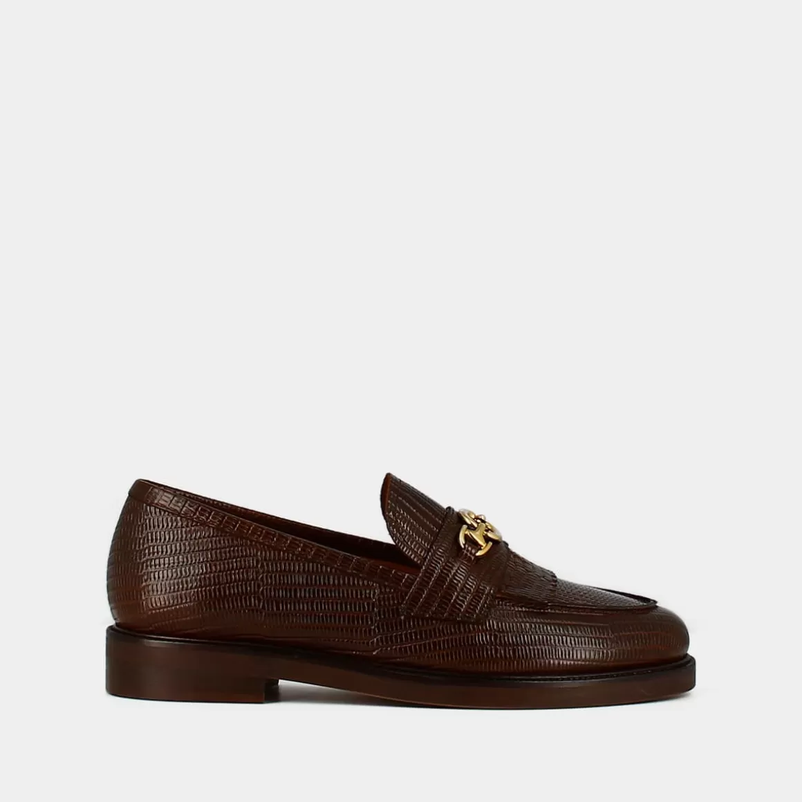 Loafers with gold buckles<Jonak Online